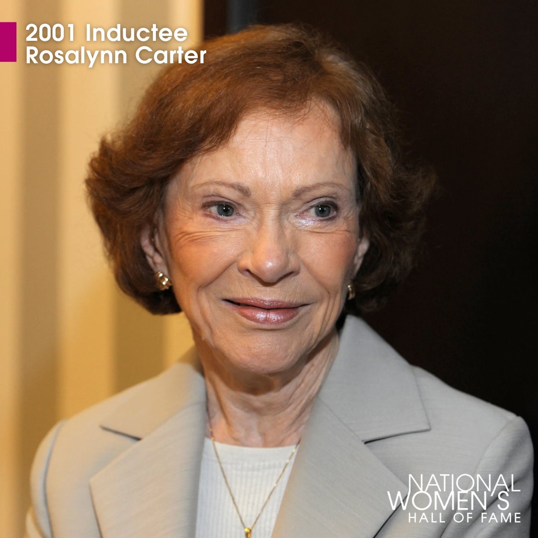 WomenoftheHall's tweet photo. Happy birthday to 2001 Inductee Rosalynn Carter!

 As First Lady, she was involved in programs to aid mental health, the community, and older people. From 1977 to 1978, she served as the Honorary Chairperson of the President’s Commission on Mental Health. https://t.co/tph01ZkrpK