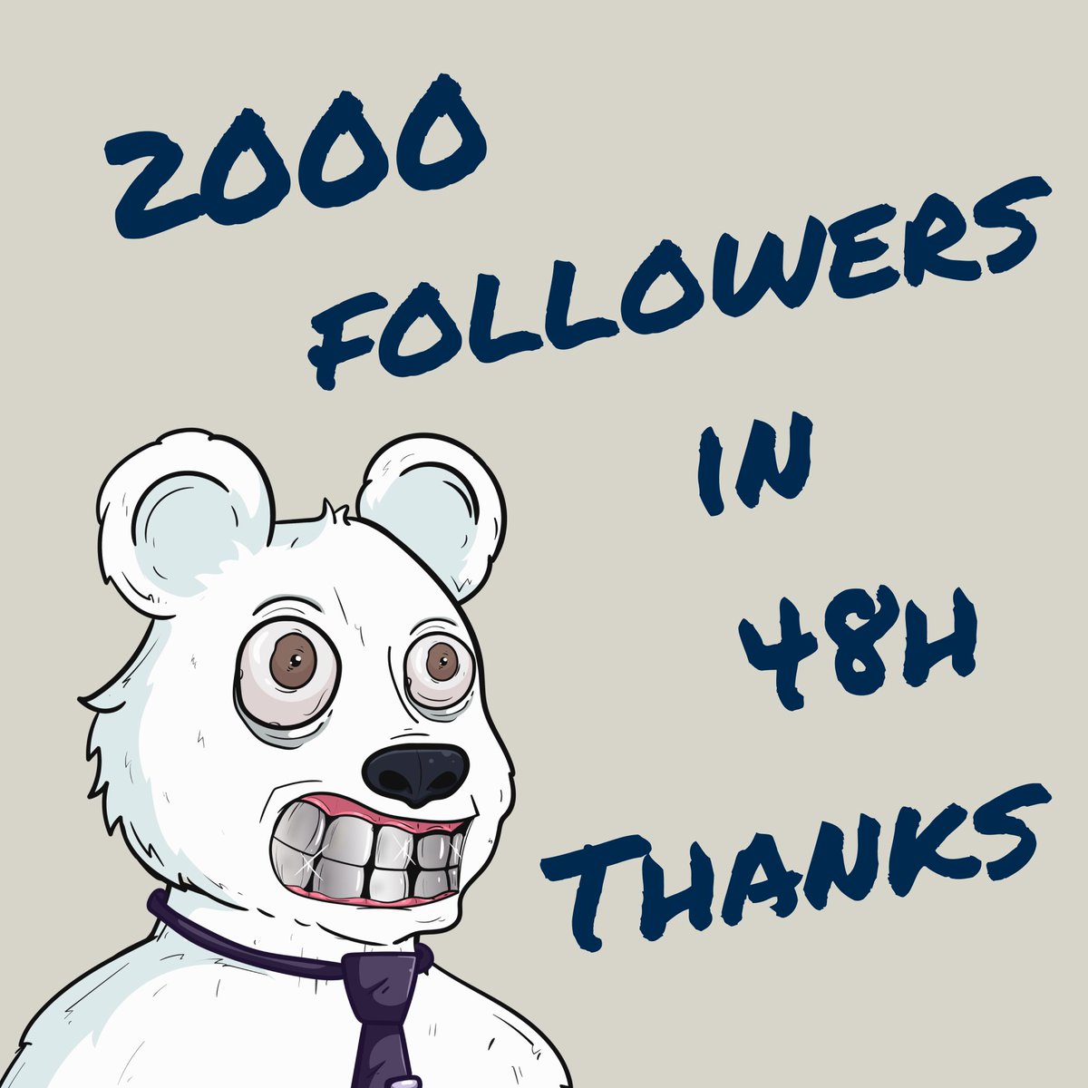 We want to Say thank you to our Amazing community.

In less than 48hours of launching on twitter we have hit 2k Followers .. 🐻🐻🐻