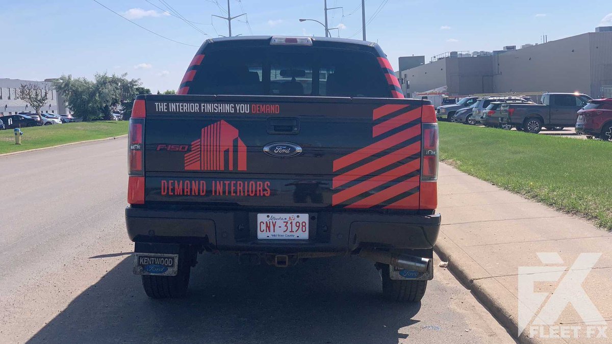 fleetfxgraphics's tweet image. Just Finished: Demand Interiors - F150 Pickup Quarter Wrap:Great looking, high impact, high value, Quarter wrap for Demand Interiors' Pickup.  Great use of an oversized logo allows for powerful branding and allows for an easily adaptable Fleet look regardless of vehicle used ...