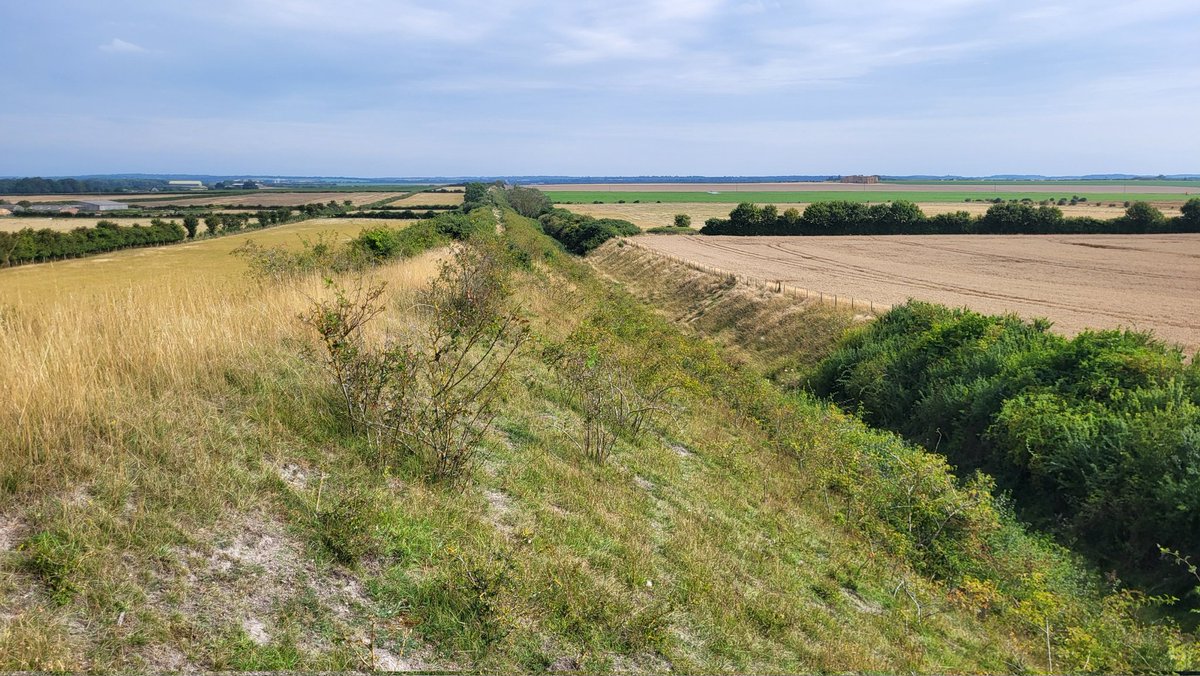 JamesEAlbone's tweet photo. It's always exciting to visit new scheduled monuments. Today it was the Devil's Ditch linear earthwork at Burwell, Cambridgeshire. https://t.co/vyGtHByFh6 https://t.co/vQEh6QWXMh