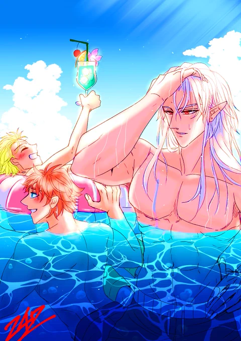 #絵を彩度100にすると超派手 ギラギラ 