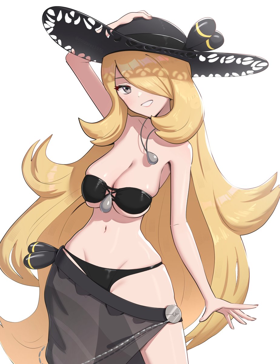 黒水着のシロナさん