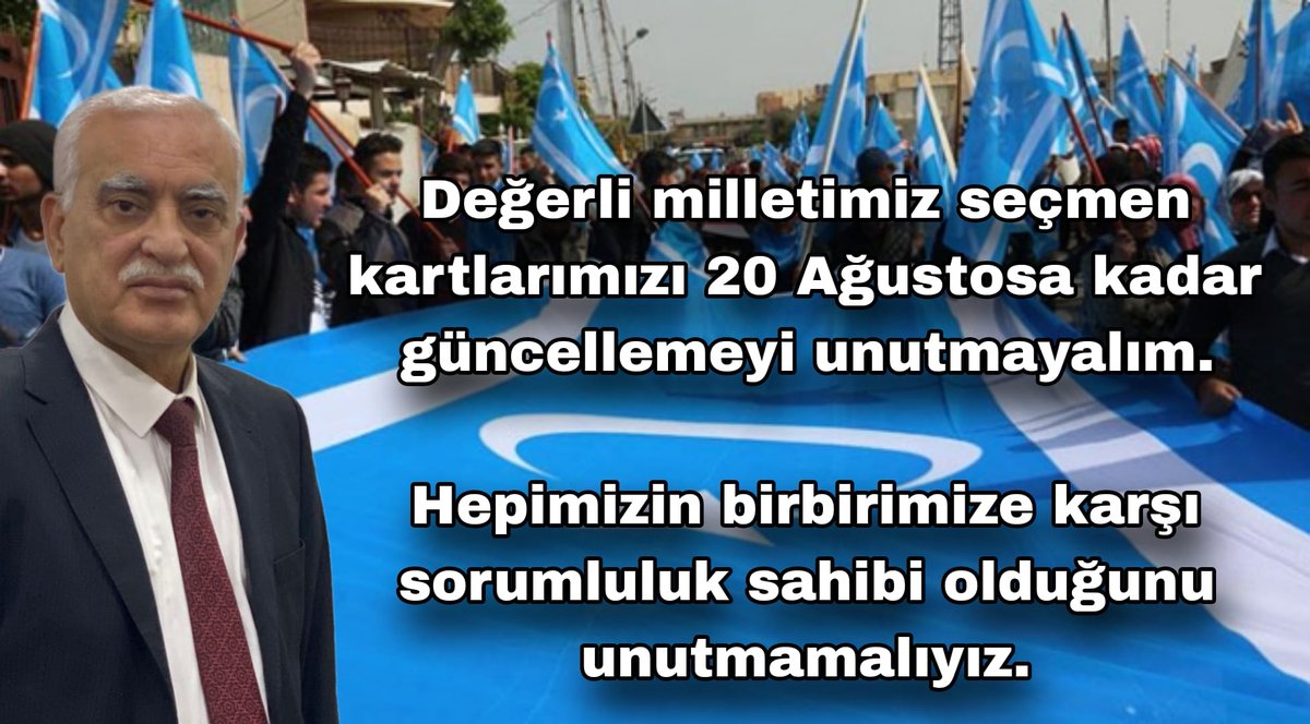 Değerli milletimiz seçmen kartlarımızı 20 Ağustosa kadar güncellemeyi unutmayalım .
Hepimizin birbirimize karşı sorumluluk sahibi olduğunu unutmamalıyız .
