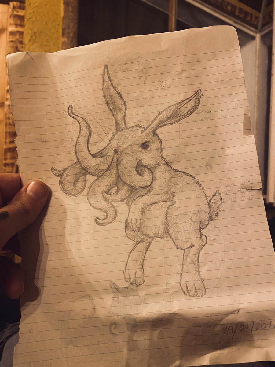 Look what i found in an old sketchbook from 2012. 

A Bunnhulhu.