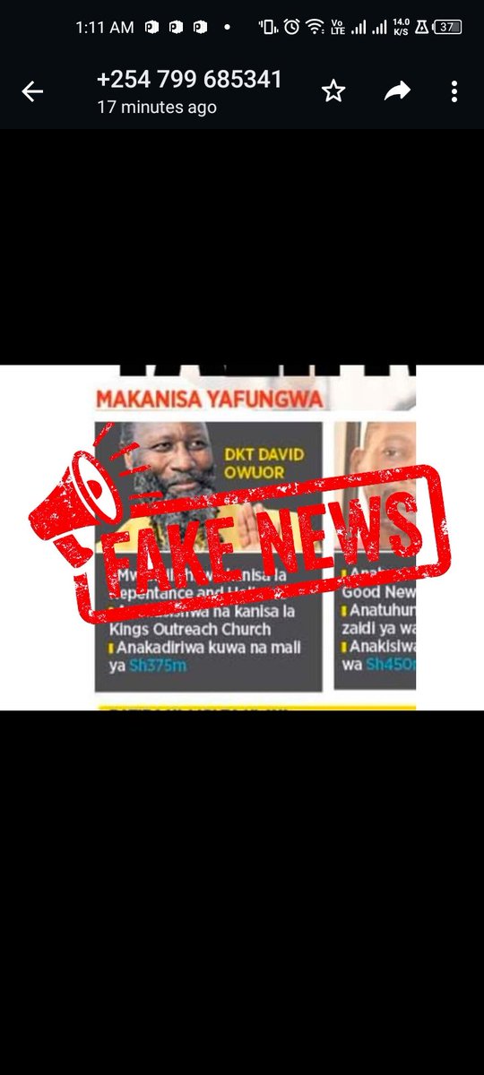 olivia_franc's tweet photo. Defamation of Character because the Kings outreach church was dissolved last year in an AGM and it has nothing to do with Shakahola 

#TaifaLeoFakeNews https://t.co/h05Ns2gjc9