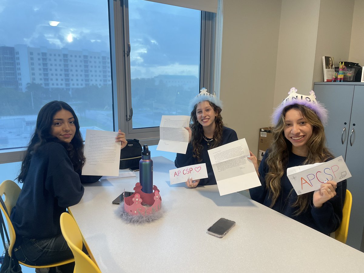 mrbernsteintech's tweet image. At the end of last school year my students in AP Computer Science wrote letters to the future AP CSP students. Today students received their letters wishing them the best of luck, advice and a shared experience of the class. #CSforAll #APCSP @codeorg