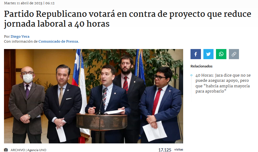 PipeAllendeM's tweet photo. El Partido Republicano:
- Está en contra de los cambios para mejorar pensiones
- Está en contra de que las mujeres decidan sobre sus cuerpos
- Está en contra de la condonación del CAE
- Está en contra de aumentar el sueldo mínimo
- Está en contra de las #40horas
- Está en contra de que paguen más impuestos los que más tienen
- Está en contra de la prohibición del matrimonio en menores de edad
- Está en contra del royalty minero
- Votó en contra de la ley antinarco
- Está en contra que sentenciados por crímenes de lesa humanidad cumplan su condena
- Niega el #CambioClimatico 
- Niega las atrocidades cometidas en la dictadura cívico-militar de Pinochet
- Etc., etc.

#ReformaYa