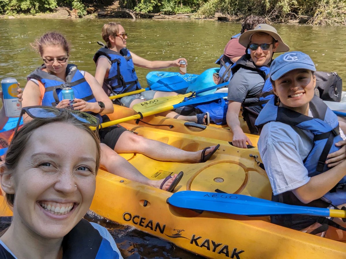 KoutmosLab's tweet photo. We had a fantastic time kayaking down the river to celebrate the end of summer, along with welcoming our newest rotation student Alice Youle! 🛶☀️ https://t.co/bueQAXvTh8