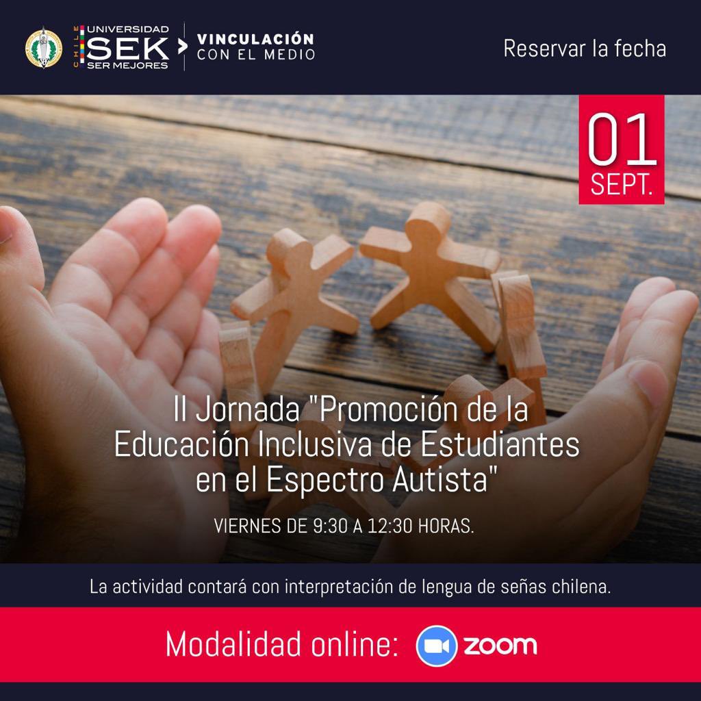Todos y todas invitados a nuestra II Jornada “Promoción de la Educación Inclusiva de Estudiantes en el Espectro Autista”
Invitación especial a profesores y familias

Tendremos interpretación en lengua de señas

🚨Pronto link de inscripción!
Atentos!!
#educacion #TEA #inclusion