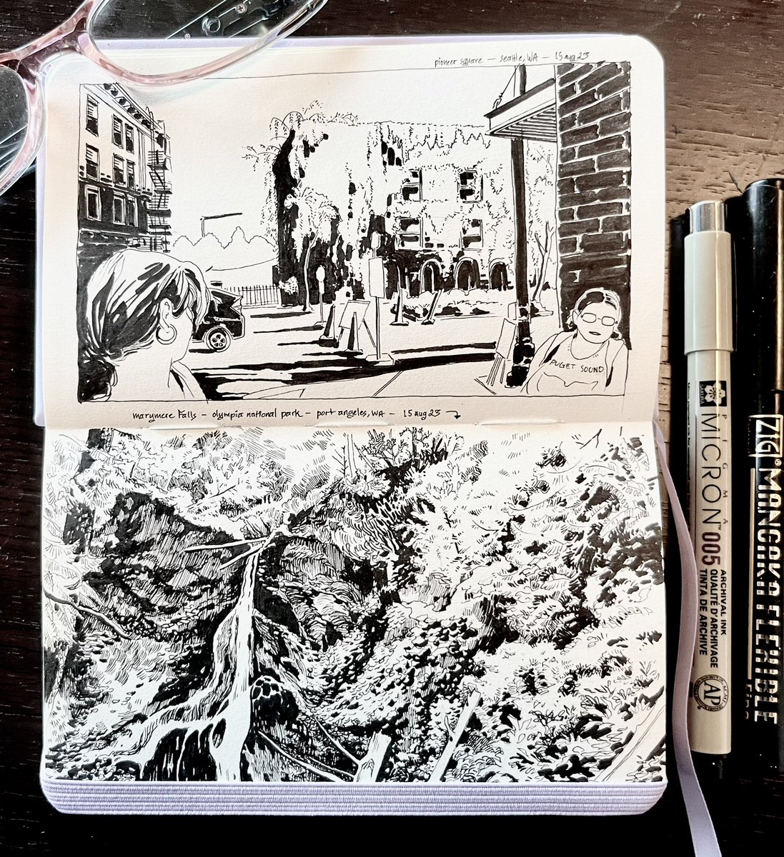 some ink studies from our trip 