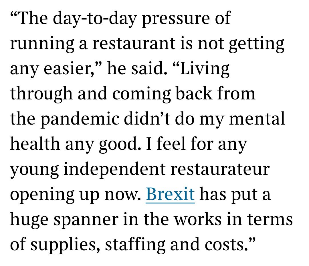 Michael Roux, in closing Le Gavroche, points the finger squarely at Brexit.