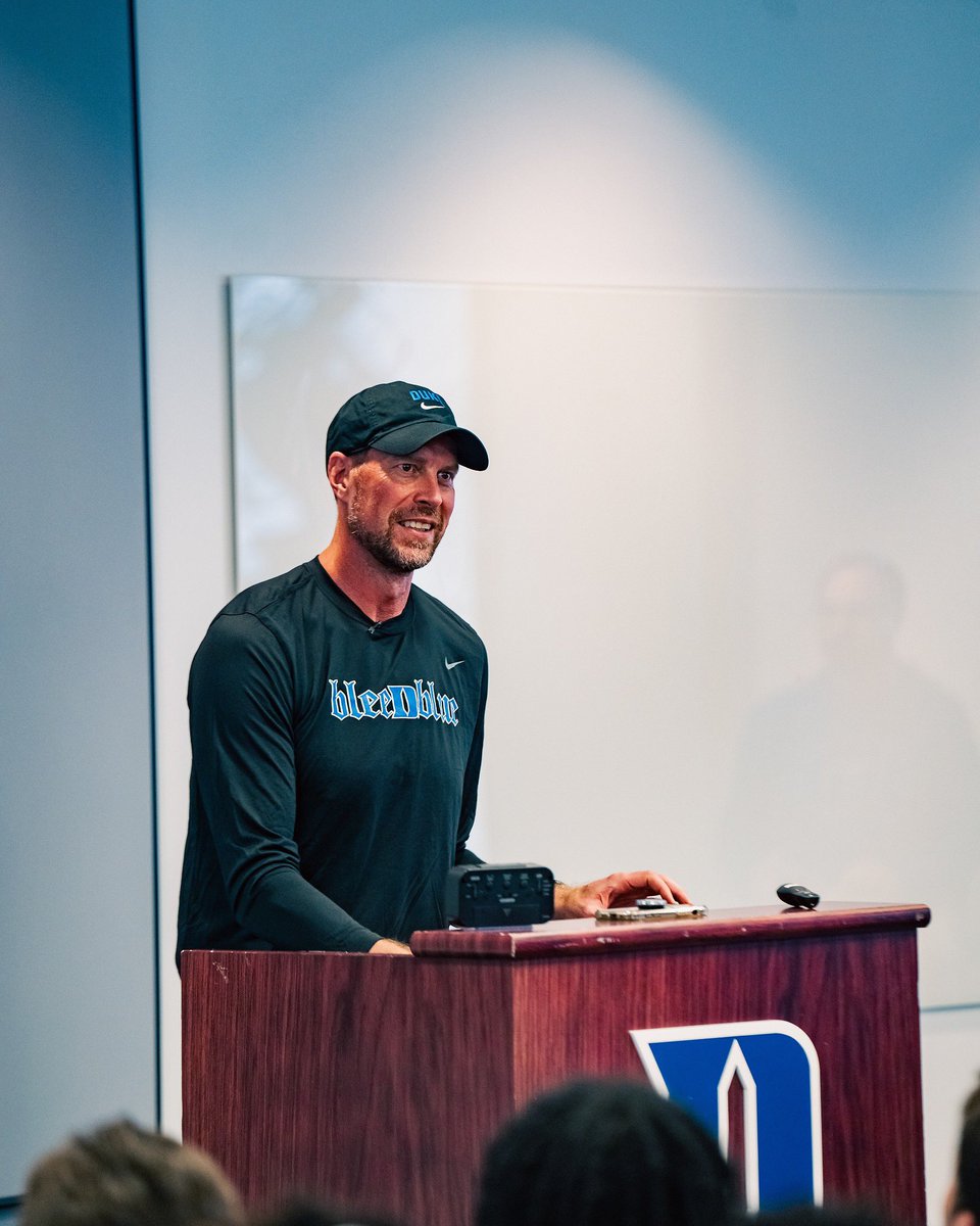 DukeFOOTBALL's tweet image. Thank you to @RyanDLeaf for sharing your story and stopping by practice this week!