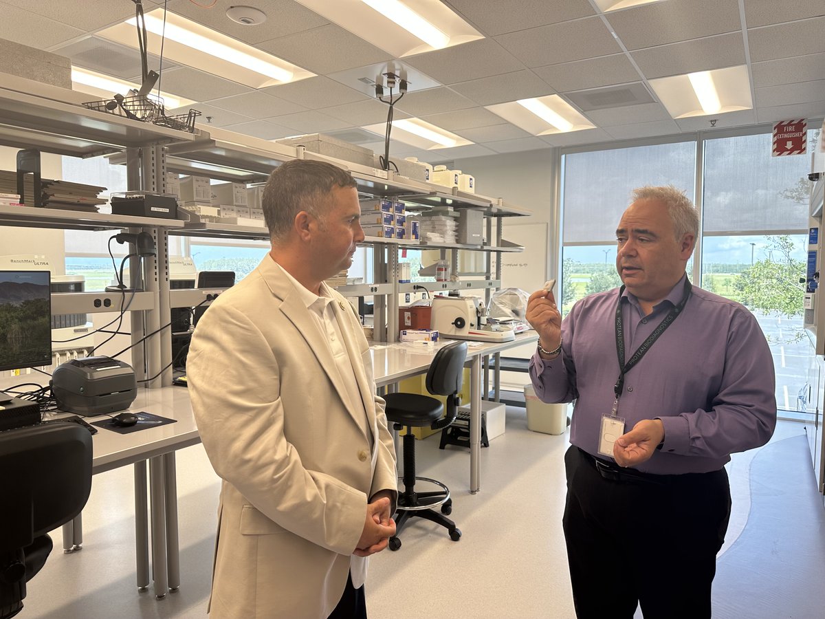 RepDarrenSoto's tweet photo. We visited @proteanbiodx in Lake Nona to learn more about their mission to create and deploy the latest and highest quality laboratory cancer diagnostic tools.

They are working with physicians — including at the VA — to ensure they can provide the best care for their patients. https://t.co/IhjXiMzXZM