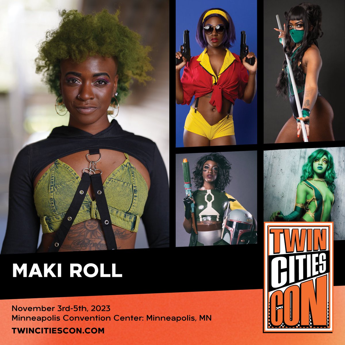 We are SO excited for Maki Roll’s return to Twin Cities Con this year! 

Maki & the Nerdleslesque Festival Team will be at the con all weekend running nightlife panels and events including Twin Cities Con’s first Nerdlesque show!