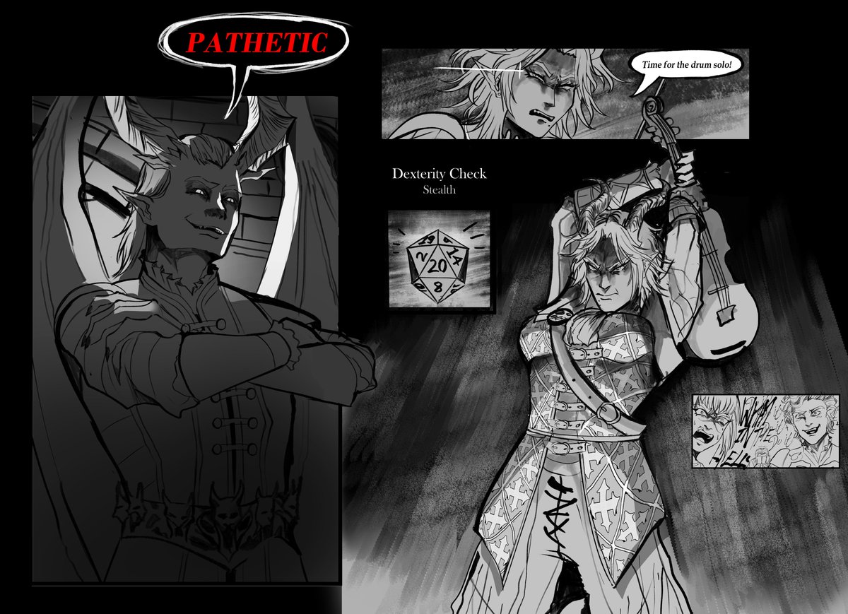 HAPPY BG3 EVERYONE! ⚔️

I finished this up a little before release so I didn't know Raphael's design changed🥲

Based off that one futu-rama scene bc idk it was just in my head 
#baldurgate3 #BG3 #baldursgate