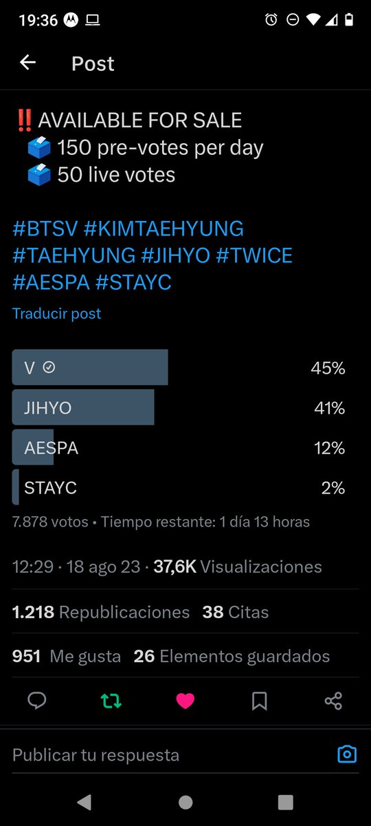 WWH___Yk's tweet photo. @fleurvotes DONE FOR #V #BTSV #TAEHYUNG 😎 https://t.co/kJtqjTAGNE