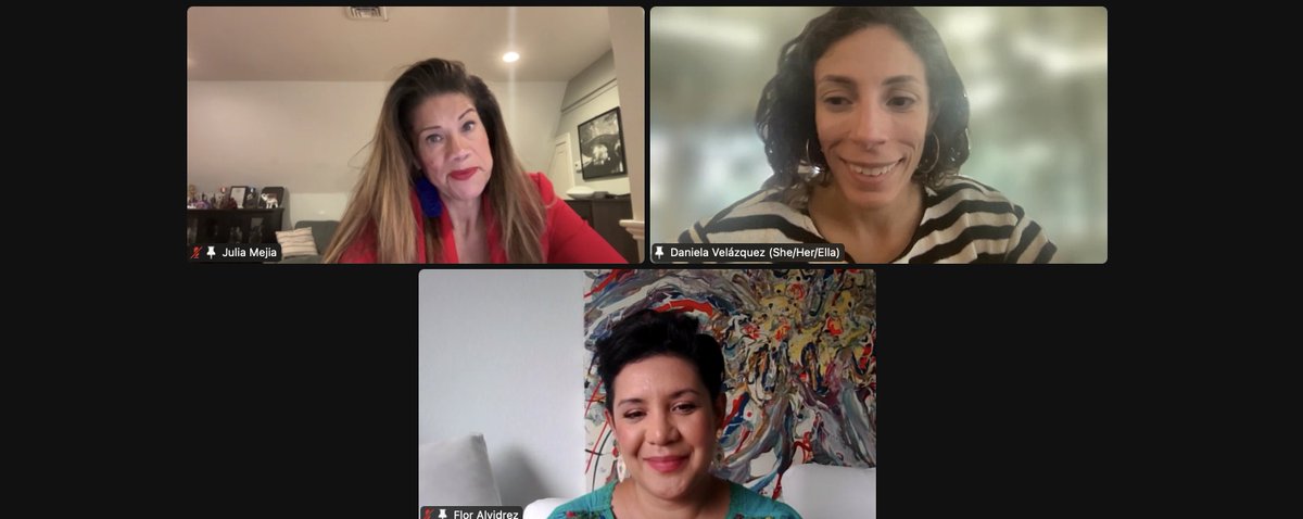 LatinasRep's tweet photo. Our Master Class is kicking off with an incredible panel including @juliaforboston, @FlorForDenver and @VDanielaV.
They are sharing their experiences as Latina elected officials and we will be sharing some powerful quotes throughout! #LatinasRepresent #LRMasterClass https://t.co/blQ2vBFpgC