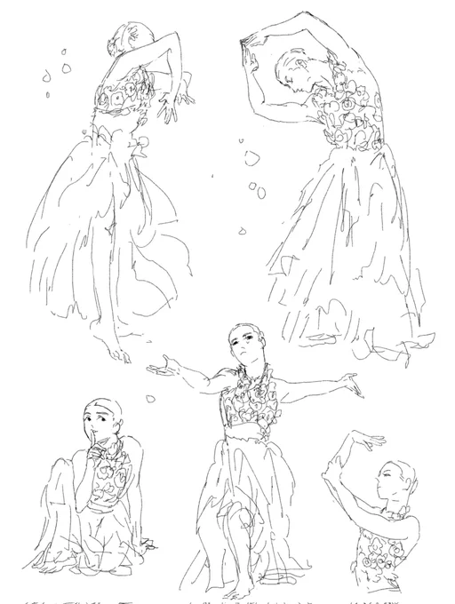 Sketches of a performance I watched today from the annual flower festival 