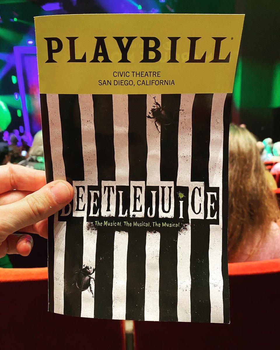 #Beetlejuice at the #SanDiegoCivicTheatre delivered with great jokes, catchy songs, &amp; spooky atmosphere.