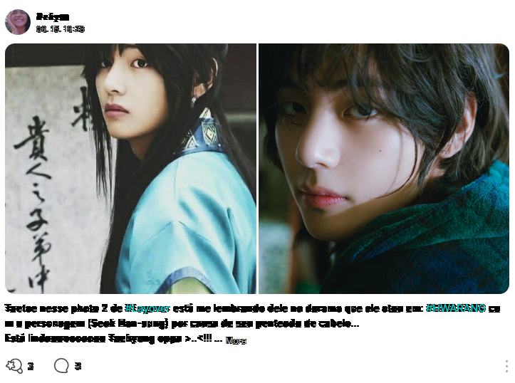 my_7worlds's tweet photo. Armyss do céu, foi só eu que pensei nisso???
O tae no photo2 de Layover esta me lembrando mundo do personagem dele no dorama Hwarang..... MUITO MESMOOO!!! 
#Layover #Layover_V #LAYOVERbyV #TAEHYUNG #TAEHYUNG_Layover #KimTaehyung #HWARANG #dorama #BTSV #BTS #korean #actor @BTS_twt https://t.co/0qM5rC7VJR