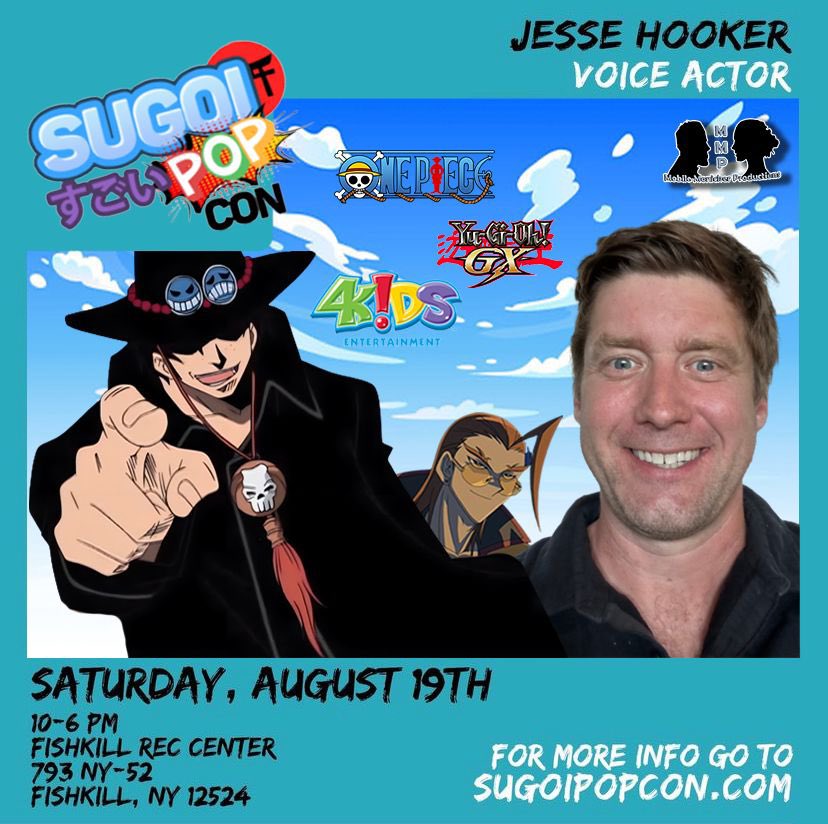 MobileMonicker's tweet photo. #JesseHooker will be at @Sugoicon1 #Chaotic #AsTheWorldTurns #GuildingLight #OnePiece #GrandAdventure #YuGiOh #mobilemonickerproductions #Ace #4Kids #soapopera https://t.co/3389FgXTAC