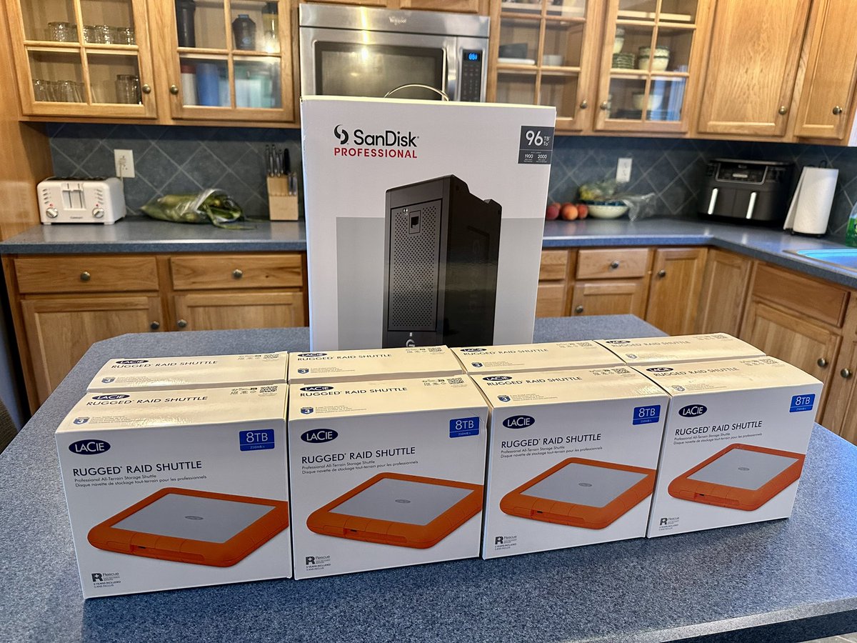 164 tb of movie storage. 

t-minus 30 days til we shoot. 😳