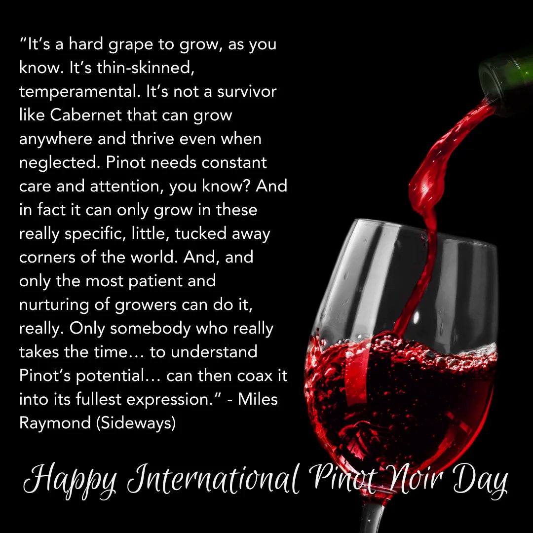 #PinotNoirDay

Cheers @RexPickett 🍷
