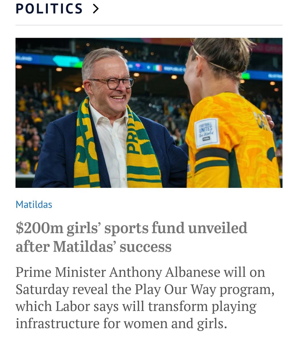 Thank you, the #Matildas .