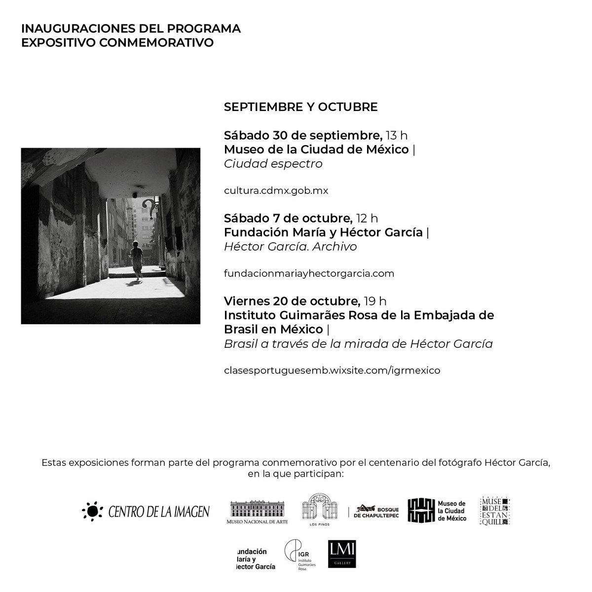 cimagen's tweet photo. #HéctorGarcía100Años
¡Únete a la conmemoración por el centenario del natalicio de Héctor García!

Serán nueve exposiciones en diversos museos y recintos culturales de la capital del país que conmemoran el legado artístico y documental de "El fotógrafo de la ciudad". https://t.co/HwO4n1OeJI
