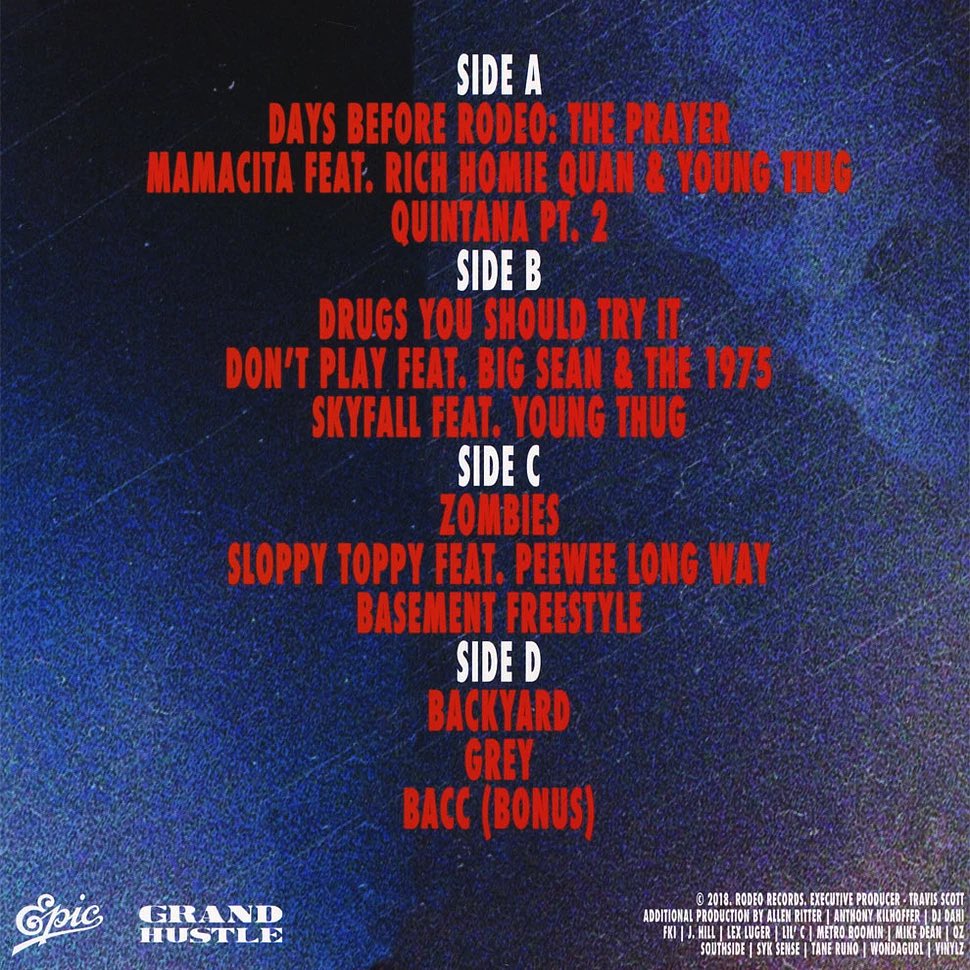 ComplexMusic's tweet photo. Travis Scott's 'Days Before Rodeo' turns 9 today

What's your top three on here? https://t.co/t3gk6F2eR9