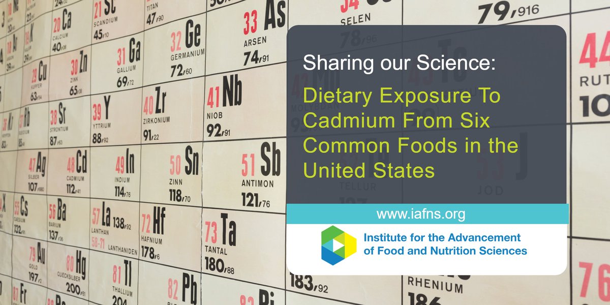 This research supports efforts to improve food safety by estimating the American population’s Cd exposures in food, by age group and consumption patterns. iafns.org/publication/di…