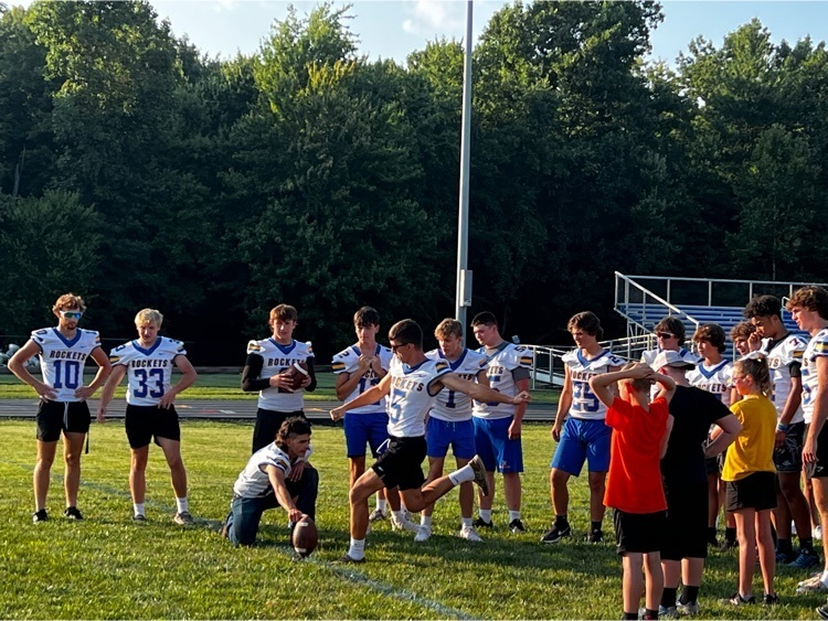 CNEHighSchool's tweet photo. Having a great time at the Season Kick-Off! 
Let's Go Rockets! https://t.co/p7vCn5uwVc