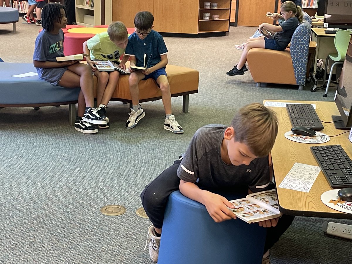 The students at Cheatham Hill ES enjoyed a great orientation from our fabulous media specialist, Mrs. Moriarty Afterwards, they were so excited to check out their first books of the school year❣️🙌🏾 ⁦<a href="/CheathamHillES/">Cheatham Hill</a>⁩ ⁦<a href="/TechMoriarty/">Gwen Moriarty</a>⁩