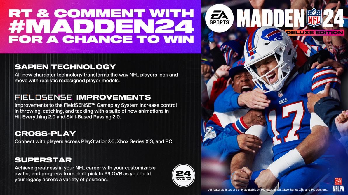 Who needs a copy of #Madden24? I have a few codes to giveaway. All you need to do to enter is:

🔴Like this tweet
🟢Retweet it
🔵Comment your Console Below

I will be picking winners during my next stream and will DM those who win! Thanks again to <a href="/EAMaddenNFL/">Madden NFL 26</a> for the codes! #ad