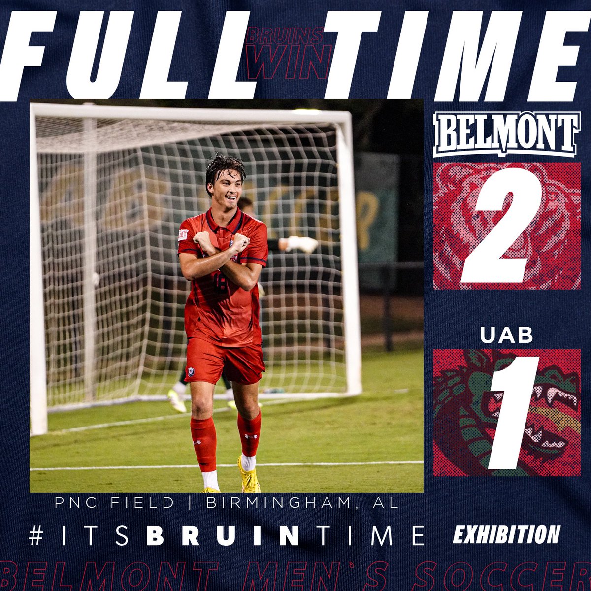 Bruins find the back of the net twice in the second half courtesy of <a href="/casecox18/">Case Cox</a> and <a href="/Sam_rowan8/">Sam Rowan</a>!! 

𝙎𝙚𝙖𝙨𝙤𝙣 𝙤𝙥𝙚𝙣𝙚𝙧 next Thursday at 🌹

#ItsBruinTime