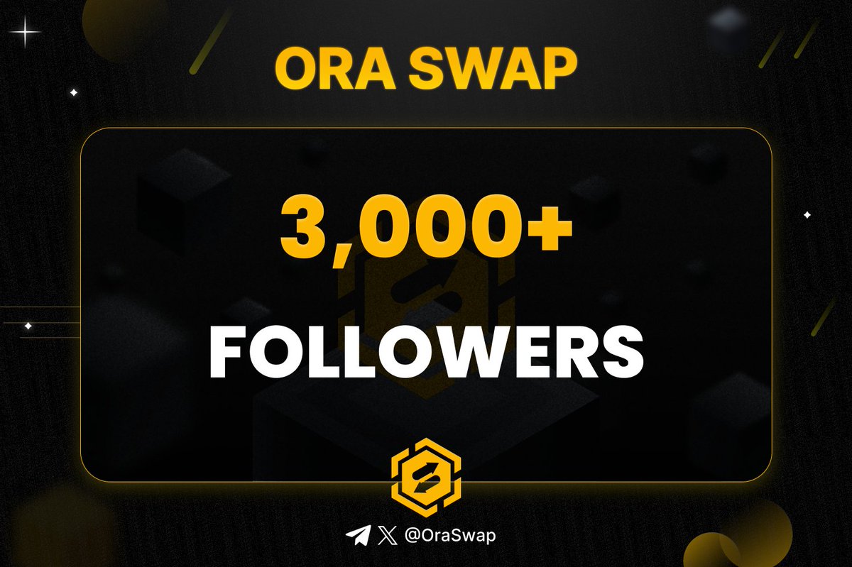 OraSwap's tweet photo. 🎉 Big News! 🎉 

@OraSwap family is now 3,000+ strong! 💪💪💪

🥳 A HUGE thanks to everyone for the support

Remember, our journey is just getting started 🚀

Many exciting updates ahead. Let's continue to grow together! 💪 
#OraSwap #opBNBChain https://t.co/Ei2A3ezRtc