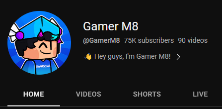 Congratulations <a href="/GamerM8_YT/">Gamer M8</a> for reaching 75k subscribers!! Only 25k to go 🥳