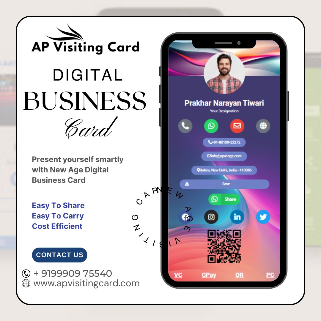 ApVisitingcard's tweet photo. #APVisitingCard Present Yourself Professionally And Smartly #visitingcard #visitingcarddesign #smartvisitingcards #onlinevisitingcards #visitingcard #APVisitingCardCompany https://t.co/7pyV6skAYO