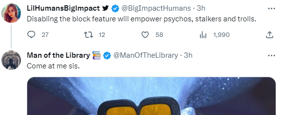 captainRussCro's tweet photo. @LibraryExposedd @ManOfTheLibrary @Bet20972891 @Ghost0f_Library @law9223 @ManOfNoLibrarys ??? in between dickriding daddy elon. always after that grift. very brave to his fellow blue check losers https://t.co/BeMWHi5MRz