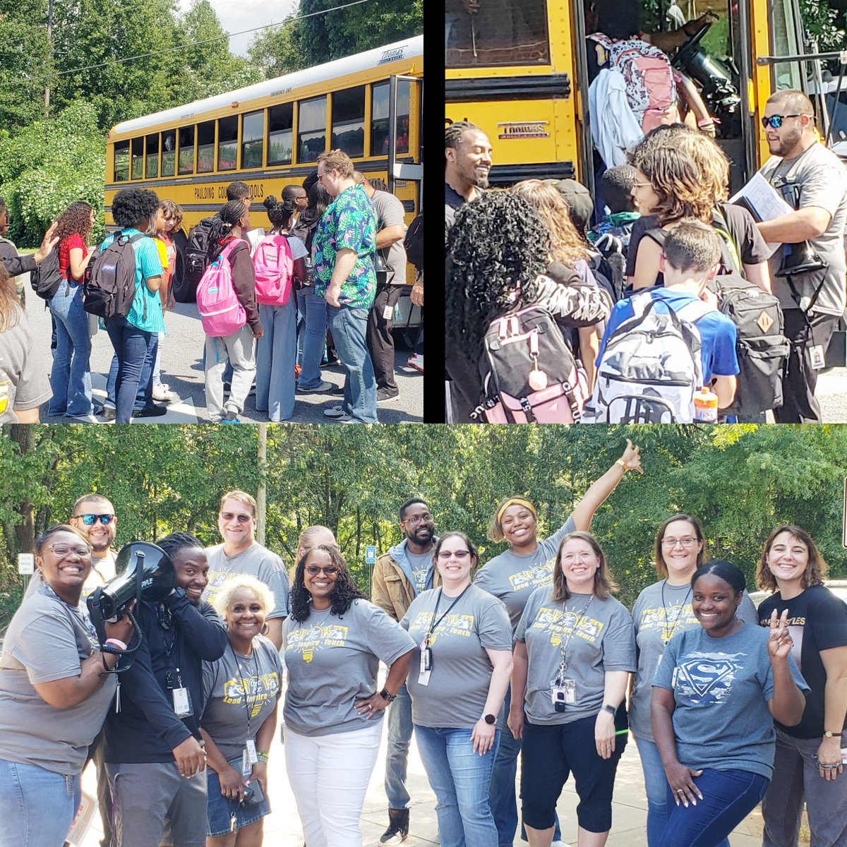 KimCayetano4's tweet photo. Happy Friday! The 3rd week of school is history and in the books! Look @ those smiling Admistrators/Educators below @ Herschel Jones Middle School. I love these AMAZING human beings (these are my peeps). #TigerPride😺🖤💛 
#LoveHJMSScholars https://t.co/K4SUcd089t