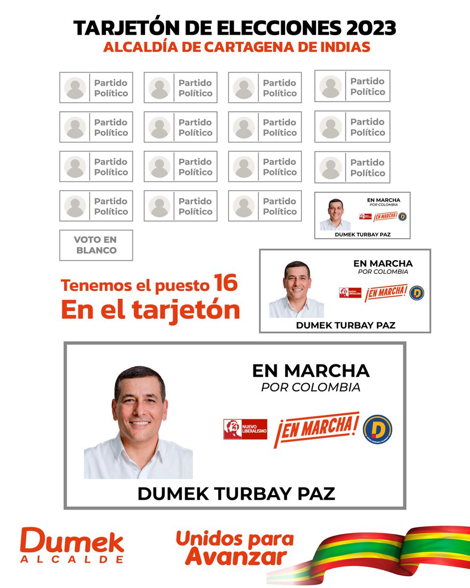dumek_turbay's tweet photo. #Cartagena: ¡𝗤𝘂𝗶𝗲𝗿𝗼 𝘀𝗲𝗿 𝘁𝘂 𝗔𝗟𝗖𝗔𝗟𝗗𝗘! Juntos vamos a reconciliarte y a restaurarte, #UnidosParaAvazar ➡️ https://t.co/WTUMzCQejg