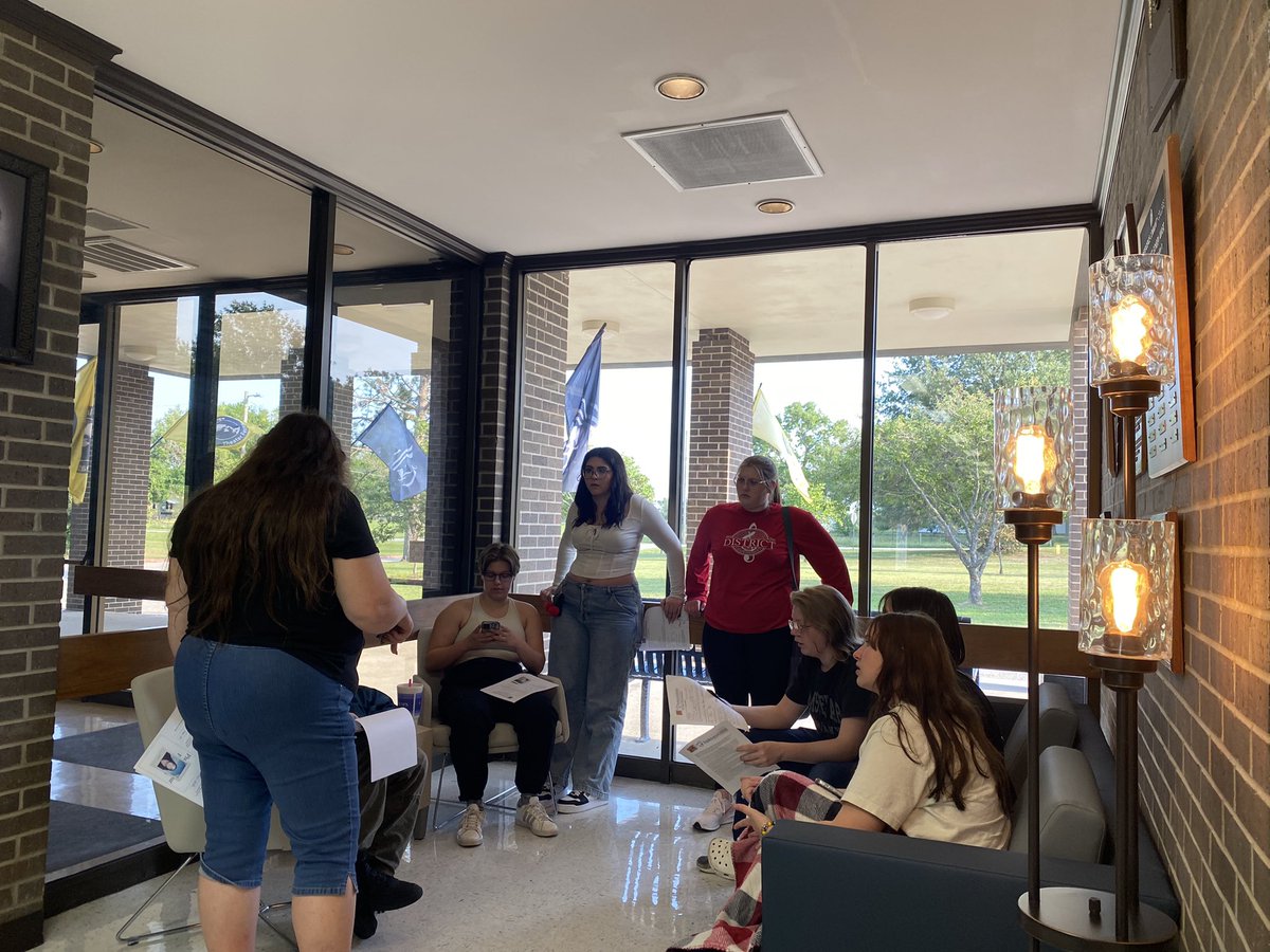 Mrs. Kelly and the CHS Thespians at JCCC getting prepared for the marathon event knows as 24 Hour Theater. In the next 24 hours our kids will write, direct, block, design tech/sound, and perform an original show #usd261derful