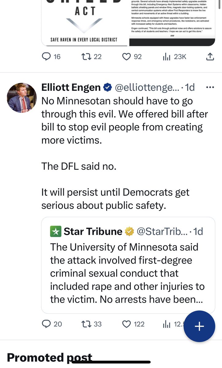 This is a lie. I don’t know what bills he’s talking about. The public safety bill the DFL passed this year (w/o his support) does the following related to sexual assault & was supported by victim groups, including MNCASA & Violence Free MN: