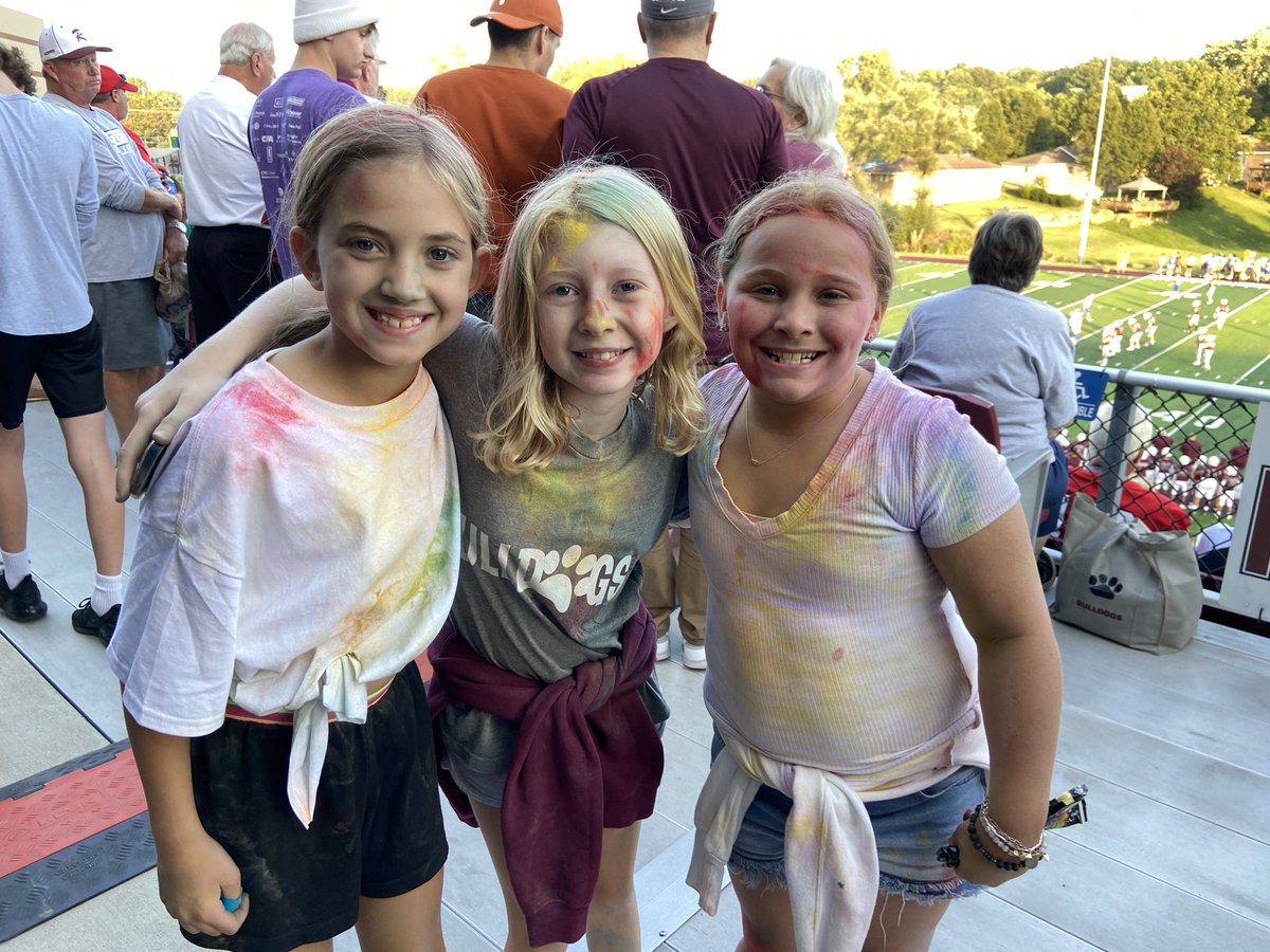 The elementary school kids are representing at the game! Go Dawgs! 
<a href="/RossfordSchools/">Rossford Schools</a> <a href="/RossfordAth/">Rossford Athletics</a>