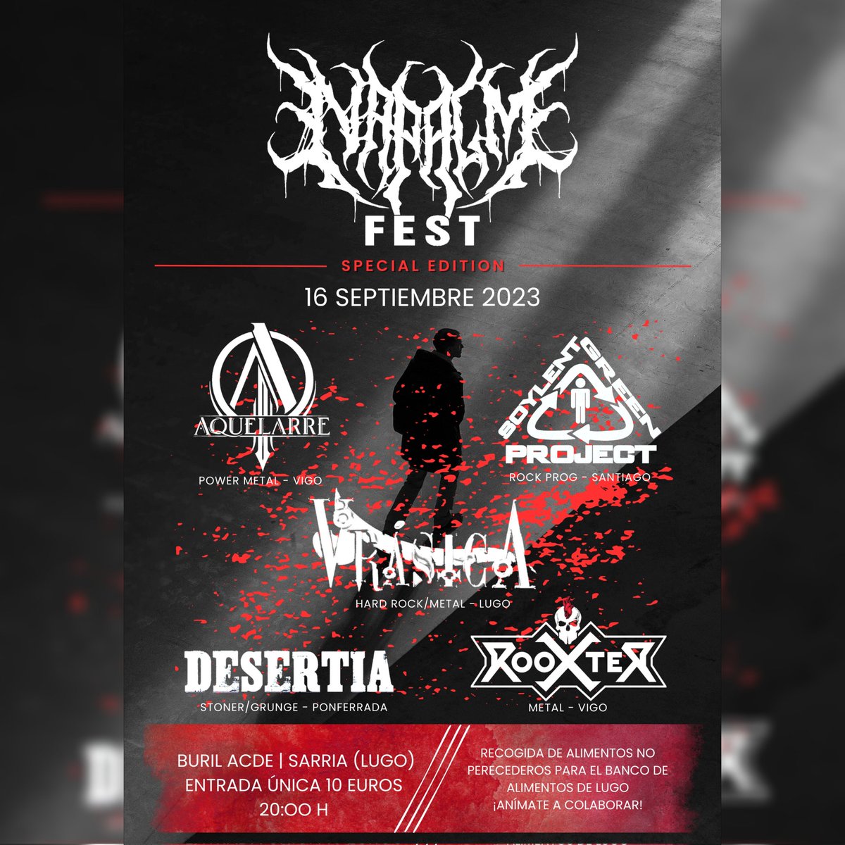 ☢️ Napalm Fest special edition - Próximo 16 de Septiembre en <a href="/Buril9/">Buril</a> (Sarria/Lugo)
- Rooxter
- Soylent green Project
- Desertia
- Vrásica
- Aquelarre

➡️ A partir de las 20H/Entrada 10€

🔥Support Underground DIY - Solidario🔥

#fest #festival #spainmetal #metal