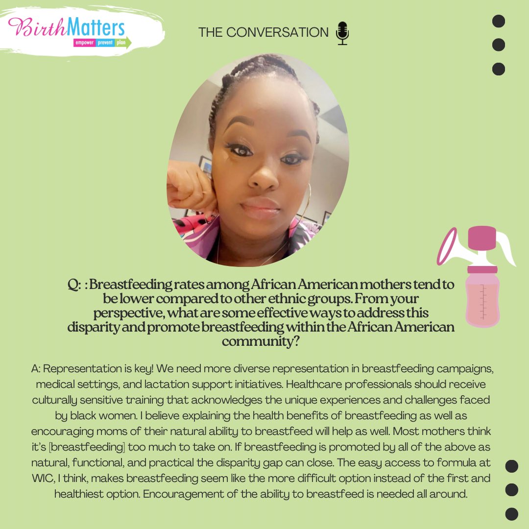Breastfeeding month is still in full effect🥳. To end the week and kick off Black Breastfeeding Week on the 21st. Our Community-Based Doula Benji Collins had the pleasure of interviewing a beautiful black breastfeeding queen 🤱🏽

Meet Ronna Foster 💗
Facebook: Ronna.Foster.75
