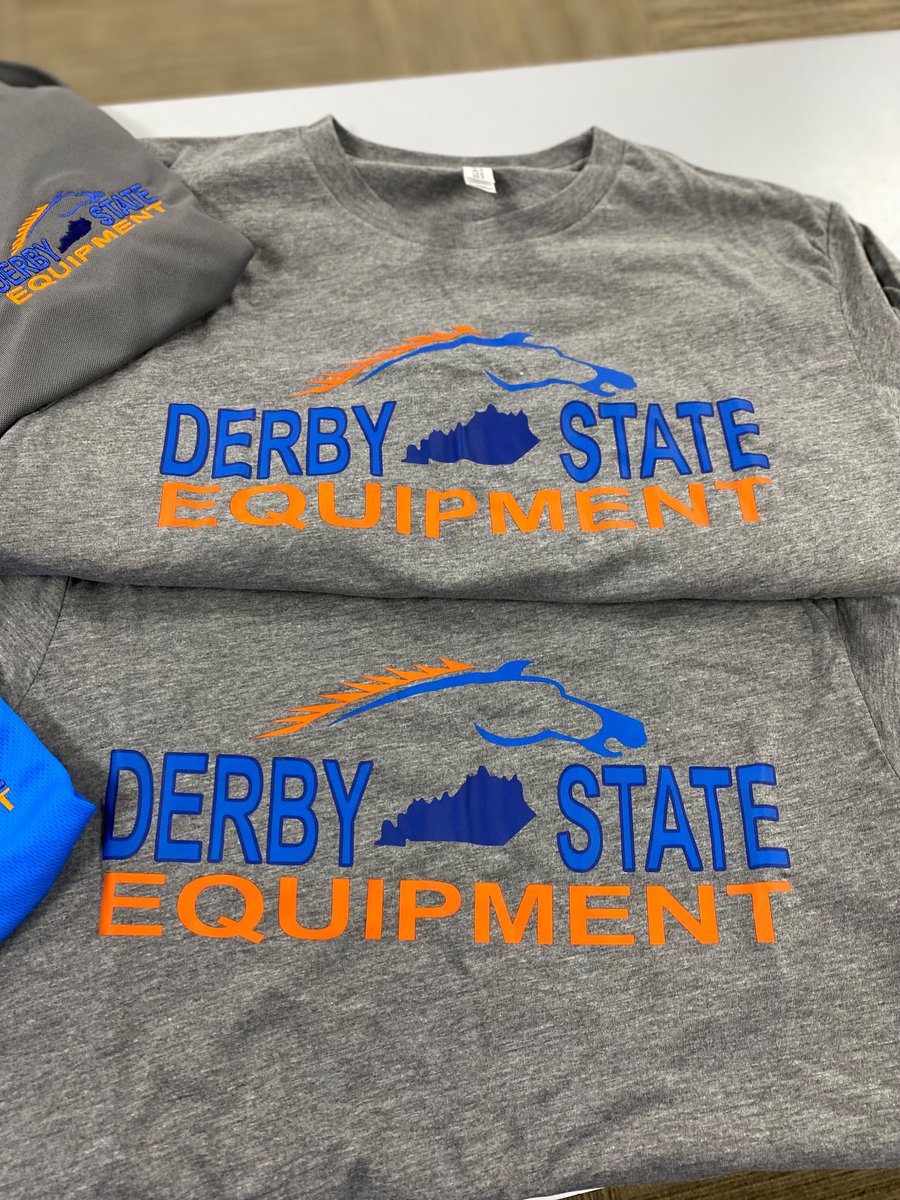 MagicMonograms's tweet image. Our friends at Derby State Equipment, got some beautiful screenprinting &amp;amp; embroidery done on some items recently. Their color choices of both logo and garment are 🔥
.
.
#LogoUp #Embroidery #Screenprinting #ScreenPrintShop #screenprint #repeatbusiness #repeatfriends
