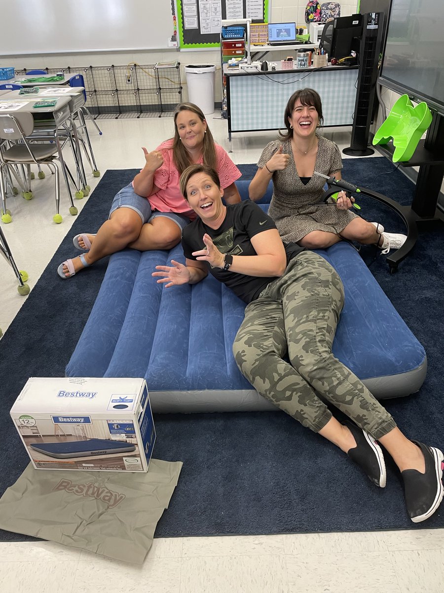 Just what we needed after a week of setting up our classrooms.  Thanks <a href="/Tryazon/">Tryazon</a> and <a href="/Bestway/">bestway</a> for the rest and relaxation this Queen size bed provided! #YourSleepIsOurBusiness, #BestwayToSleepThisSummer, #BestwayUS, #BestwayUSA, #BestwaySummerOfSleep, #InflateYourFun, and #Tryazon