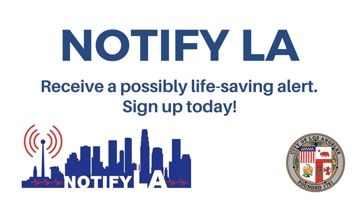 City of Los Angeles (@lacity) on Twitter photo BE PREPARED ahead of the storm
Sign up to <a href="/NotifyLA/">LA City Emergency Alerts</a>
GO TO Emergency.LACity.gov/Updates for the latest resources and updates. BE PREPARED ahead of the storm
Sign up to <a href="/NotifyLA/">LA City Emergency Alerts</a>
GO TO Emergency.LACity.gov/Updates for the latest resources and updates.