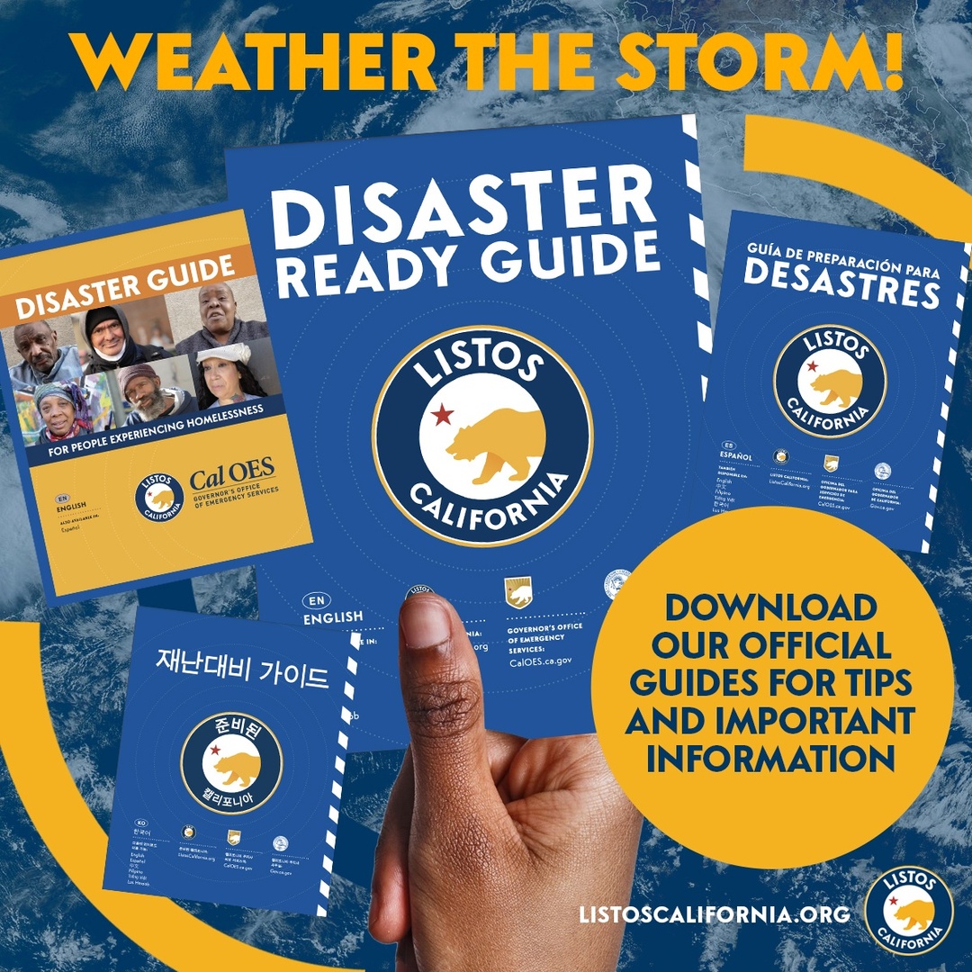 ListosCA's tweet image. Stay informed and stay ready, CA! 

As #HurricaneHilary approaches, we can take steps to prepare. Find useful tips in case of flooding, power outages, and other disasters.
 
Download the Listos California Disaster Ready Guide: listoscalifornia.org

#ListosCalifornia